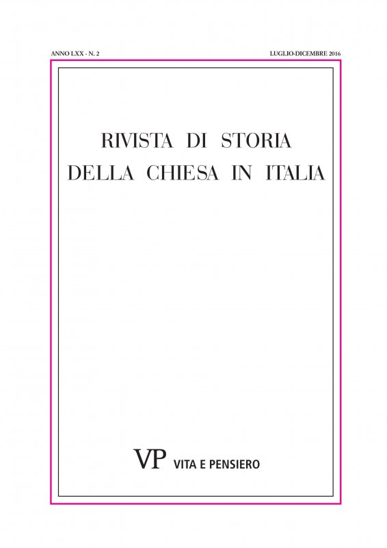 RIVISTA DI STORIA DELLA CHIESA IN ITALIA - 2016 - 2