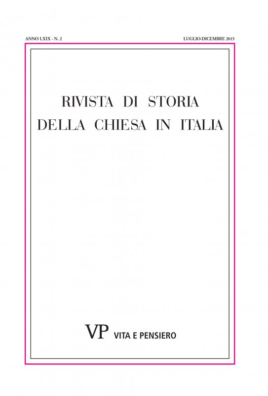 RIVISTA DI STORIA DELLA CHIESA IN ITALIA - 2015 - 2